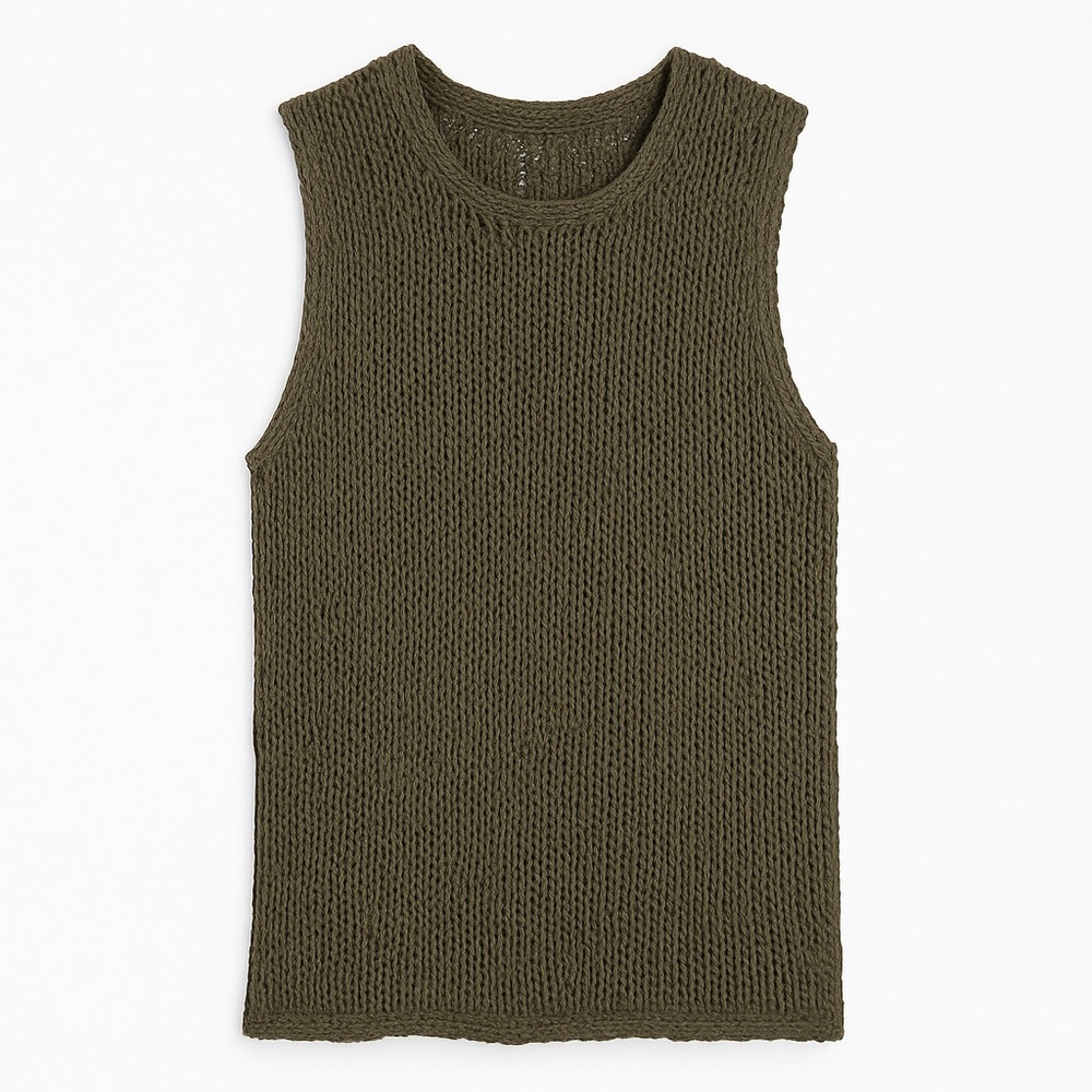 Chico’s Design Candice Shell Top – Basil Green – Size 2